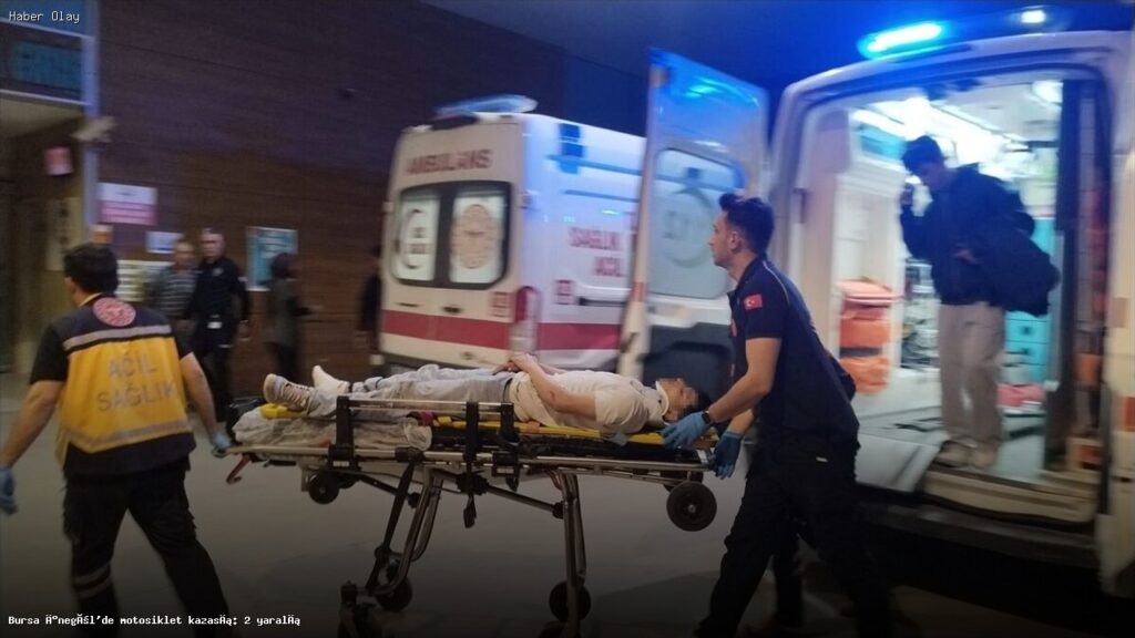 İnegöl’de Motosiklet Kazasında İki Yaralı