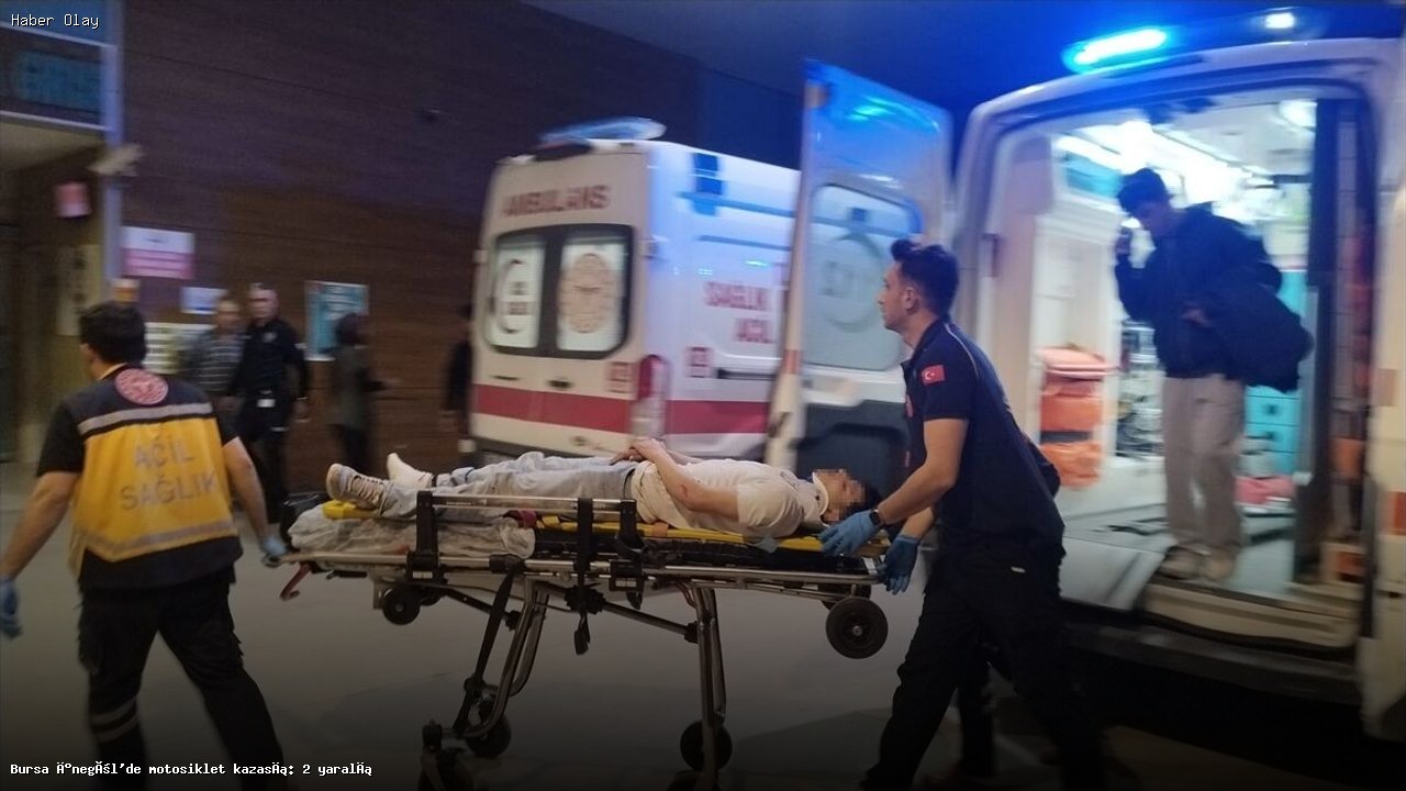 İnegöl’de Motosiklet Kazasında İki Yaralı