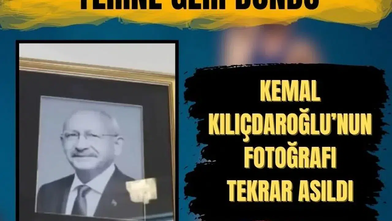 Kemal Kılıçdaroğlu’nun Portreleri CHP Genel Merkezi’nde Yeniden Asıldı