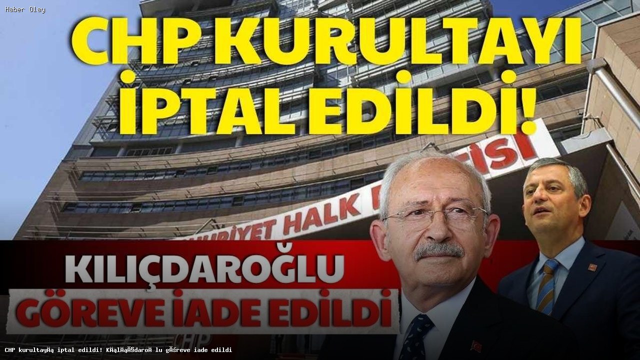 CHP Kurultayı İptal Edildi: Kılıçdaroğlu Yeniden Görevde
