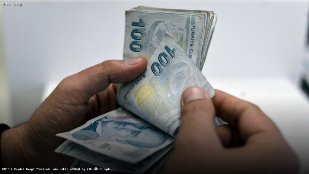Hazine Nakit Açığı 2026’nın İlk Dört Ayında 856 Milyar Lira
