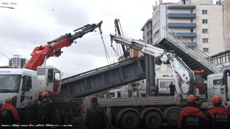 Ankara’da Üst Geçidi Çöken Kamyonun Yarattığı Panik