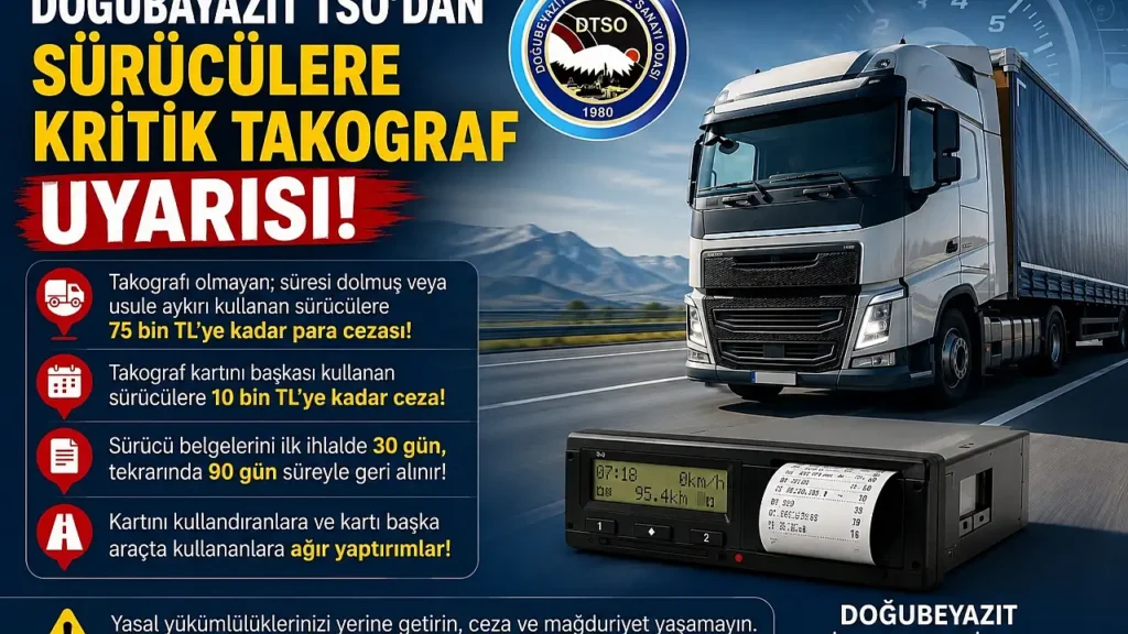 Sürücüler İçin Takograf Uyarısı: Cezalar ve Yasal Yükümlülükler