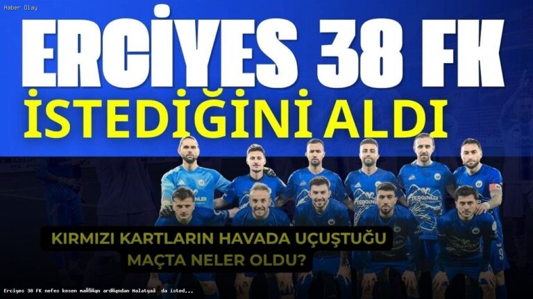 Erciyes 38 FK, Malatya’da Play-off’ta Şansını Sürdürdü