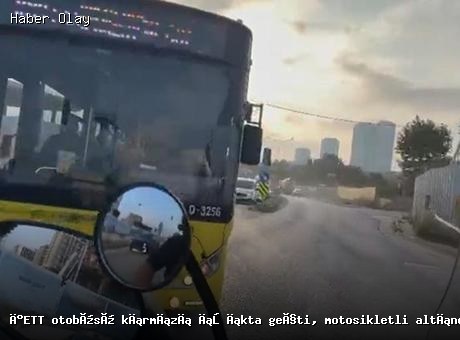 Kartal’da İETT otobüsü kırmızı ışıkta geçti: Motosikletli son anda kurtuldu