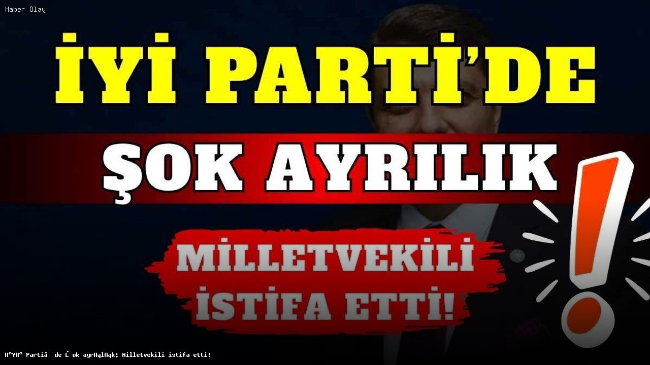 İYİ Parti’de şok ayrılık: Milletvekili istifa etti!