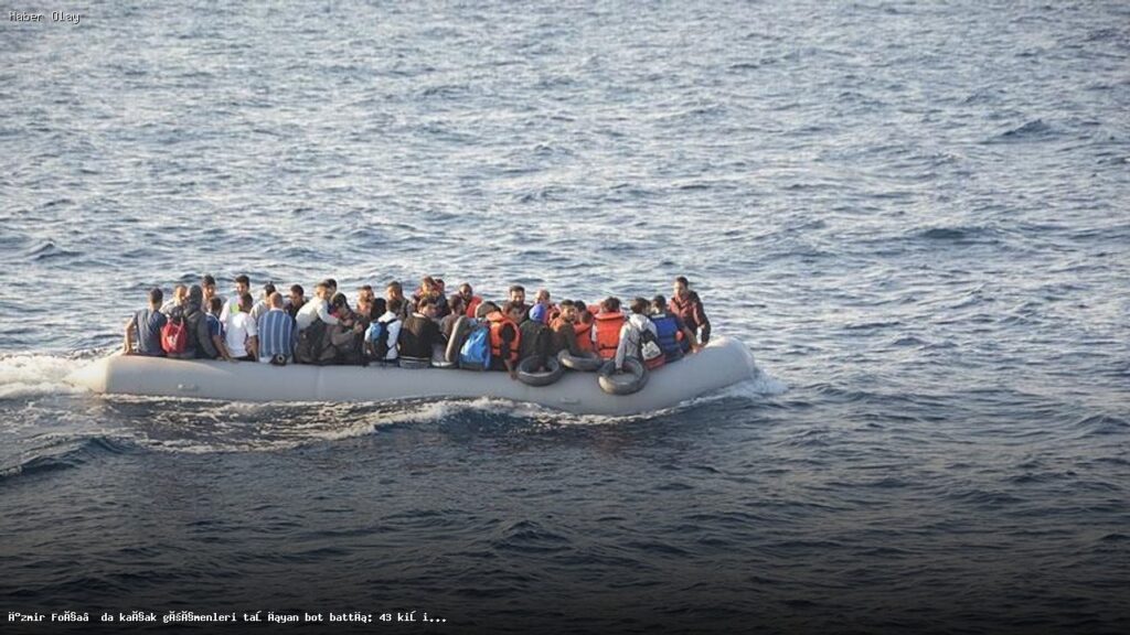 Foça’da Kaçak Göçmen Botu Battı: 43 Kişi Kurtarıldı