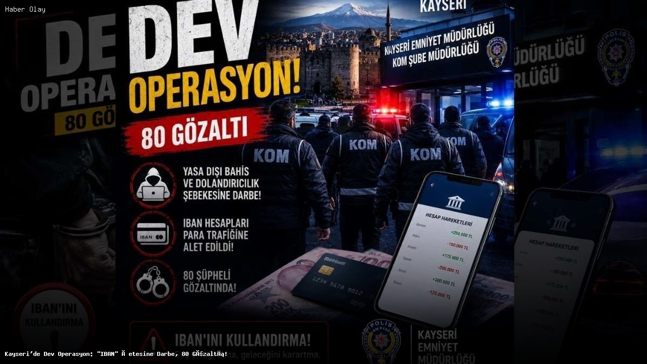 Kayseri’de 80 Kişilik Suç Çetesi Çökerildi!