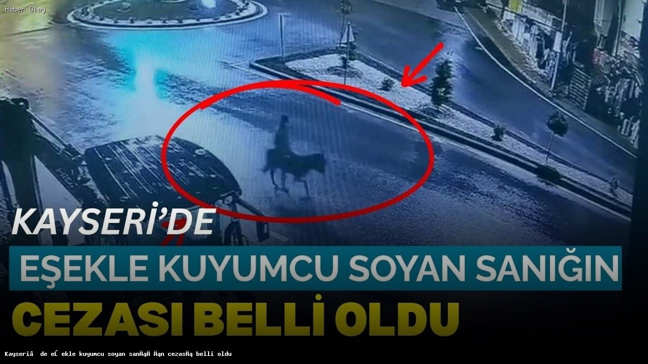 Kayseri’de Eşekle Kuyumcu Soyan Zanlıya Cezası Verildi