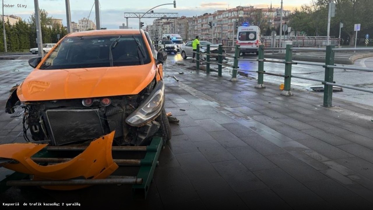 Kayseri’de trafik kazası: 2 yaralı