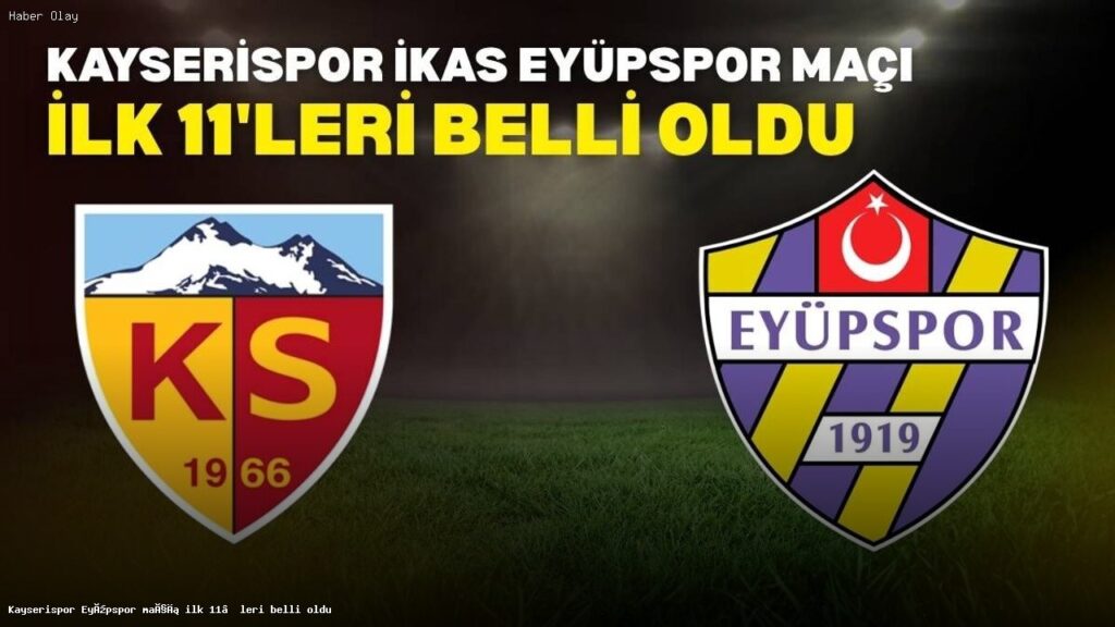 Kayserispor ve Eyüpspor’un İlk 11’leri Açıklandı