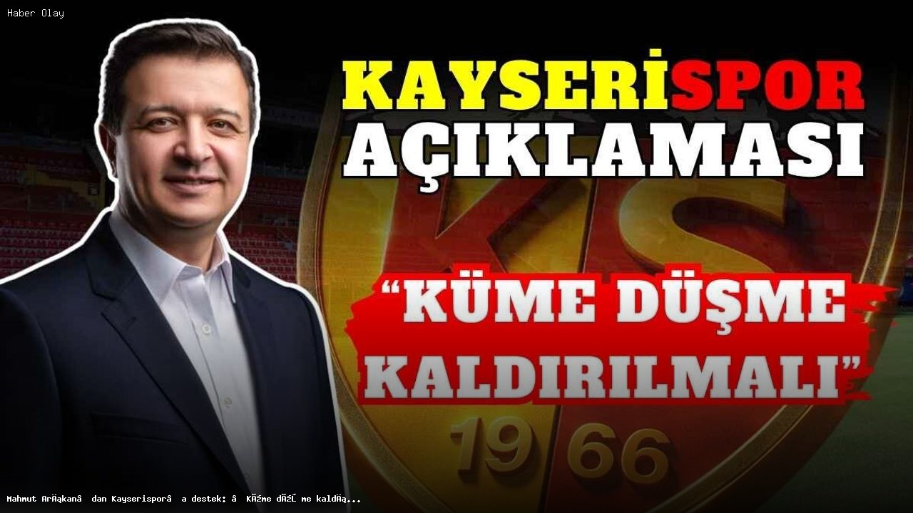 Mahmut Arıkan: Kayserispor için küme düşme kaldırılmalı!