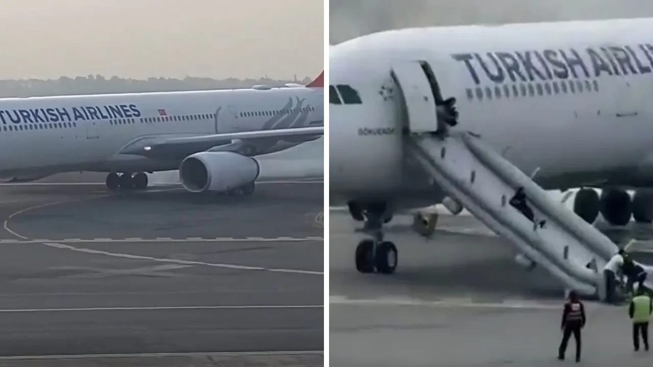 THY Uçağında Duman Panik Yaratırken Yolcular Tahliye Edildi